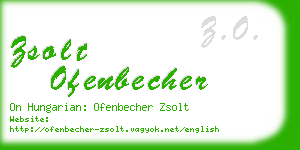 zsolt ofenbecher business card